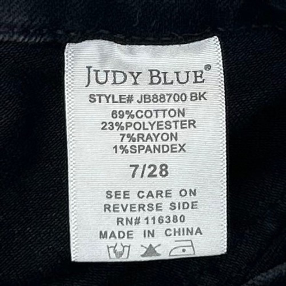 Judy Blue Womens Black High Waist Drawstring Denim Jogger Jeans JB88700 BK 7/28 - Picture 3 of 10